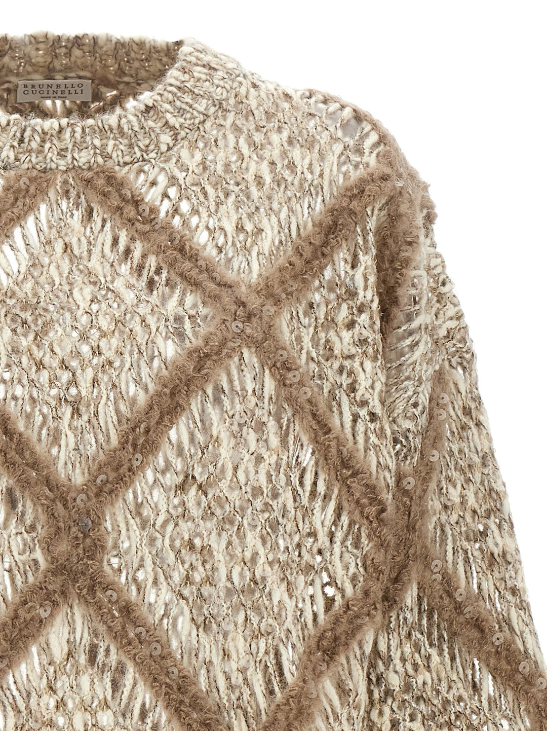 Sequin Sweater Sweater, Cardigans Beige