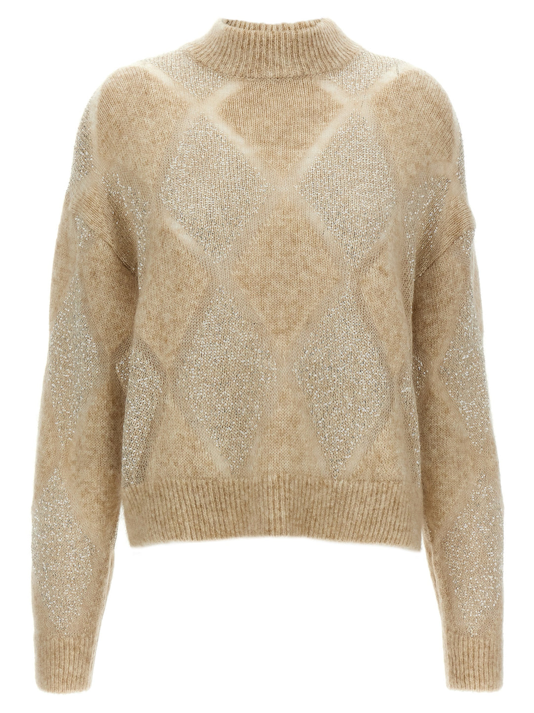 Sequin Diamond Sweater Sweater, Cardigans Beige