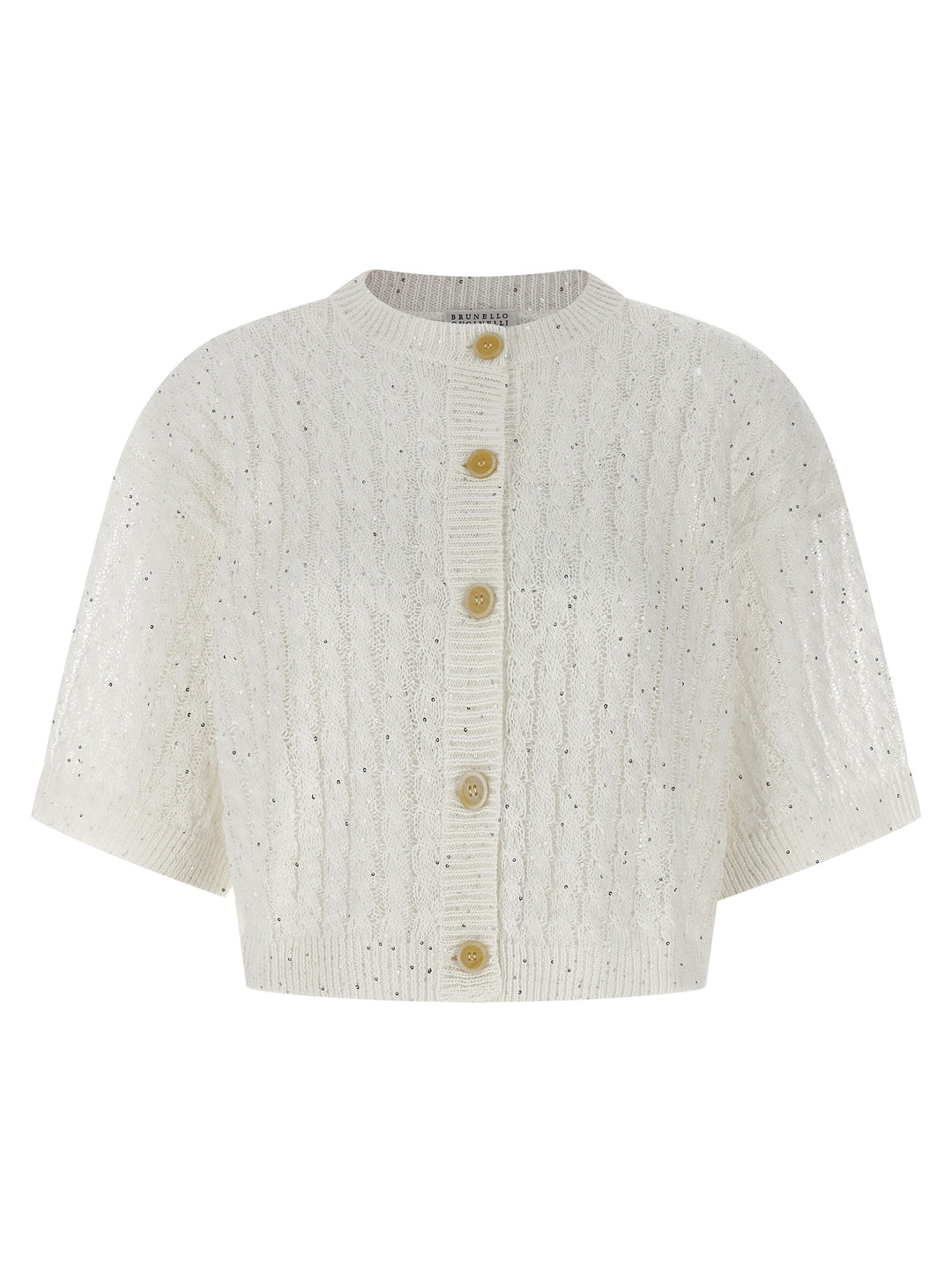 Brunello Cucinelli Dazzling Cable Sweaters and Cardigans - White | 7e7a9f95344792e868442152399f65b3414c341d