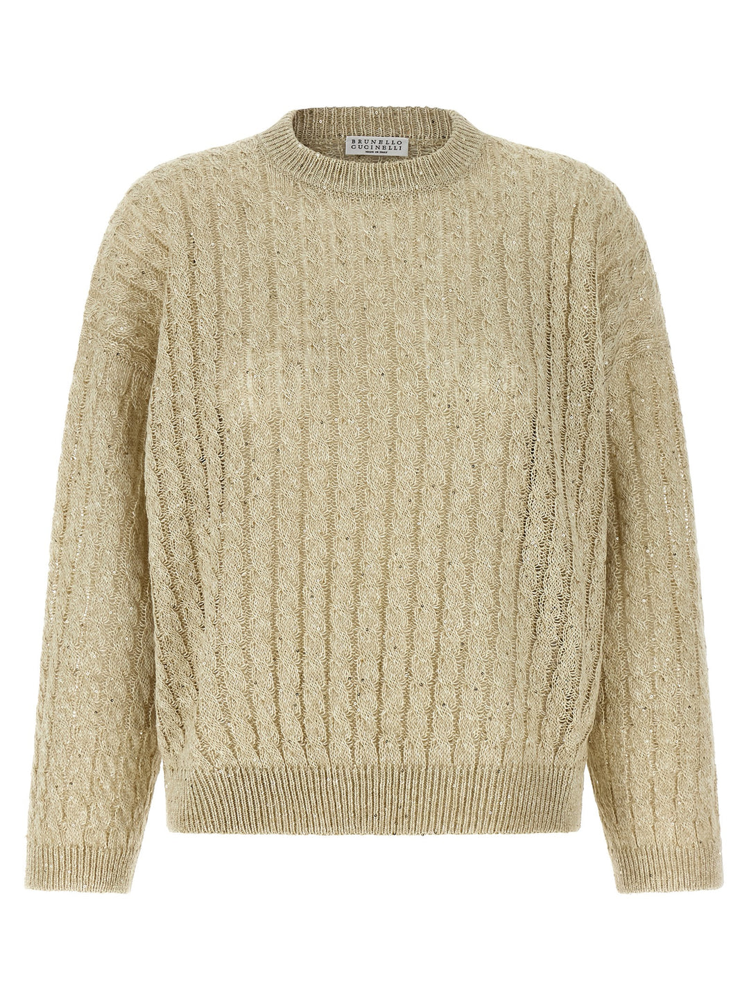 Brunello Cucinelli Dazzling Cable Sweaters and Cardigans - Beige | f26611f9a125ab056b22d645439a18d48826811a