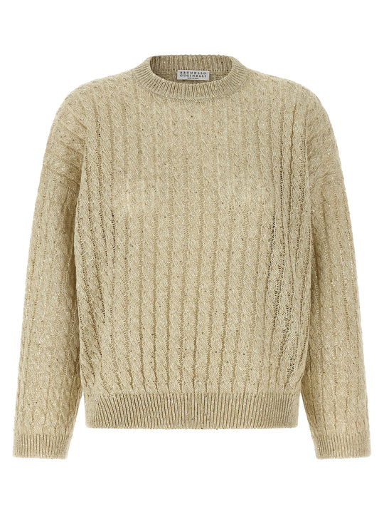 Dazzling Cable Sweaters And Cardigans Beige
