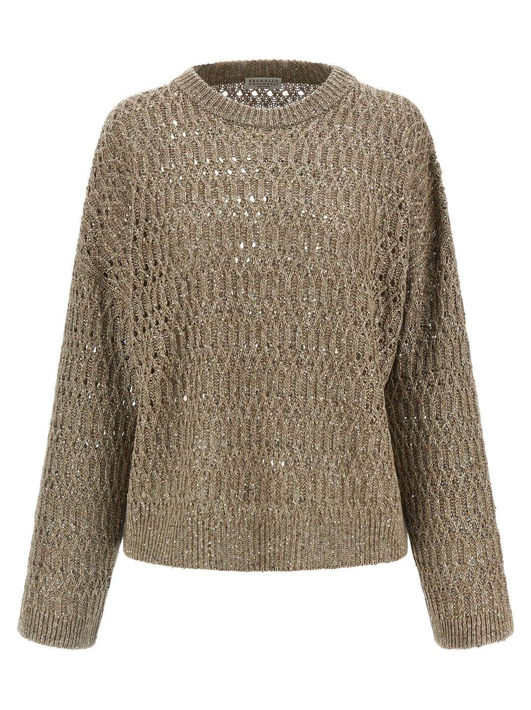 Brunello Cucinelli Micro Sequin Sweater Sweaters and Cardigans - Beige | 5a896920970b99cf4d57b5e50145701f9b900c90