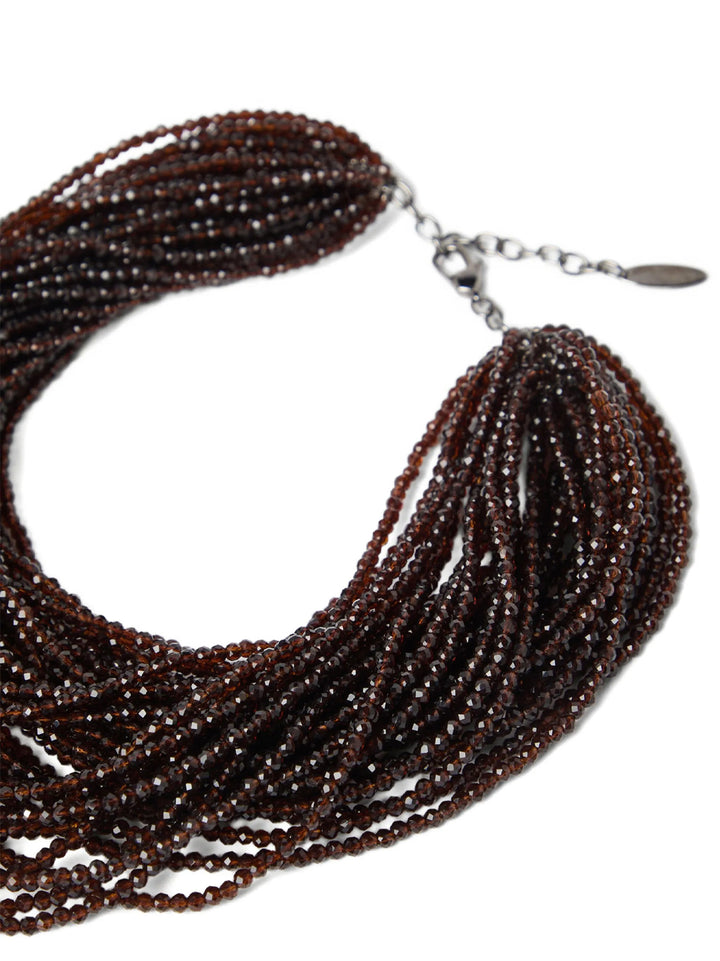 Brunello Cucinelli Glass And Silver Chocker Jewelry - Brown | fd69c634beb7f9649be971ec252c7666a1ffad3a