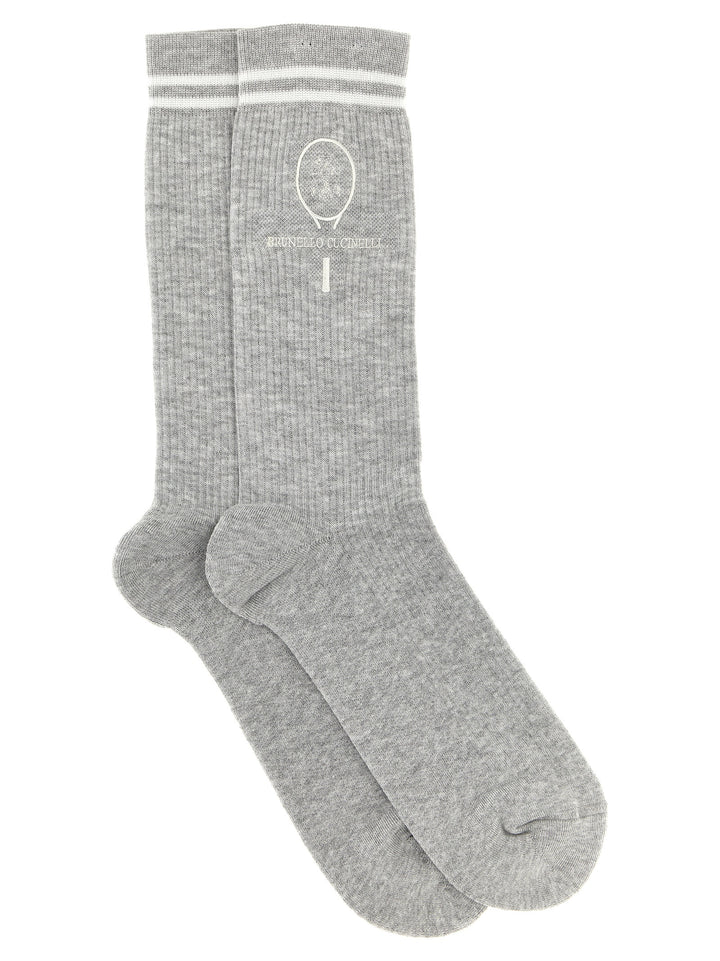 Ribbed Socks Gray