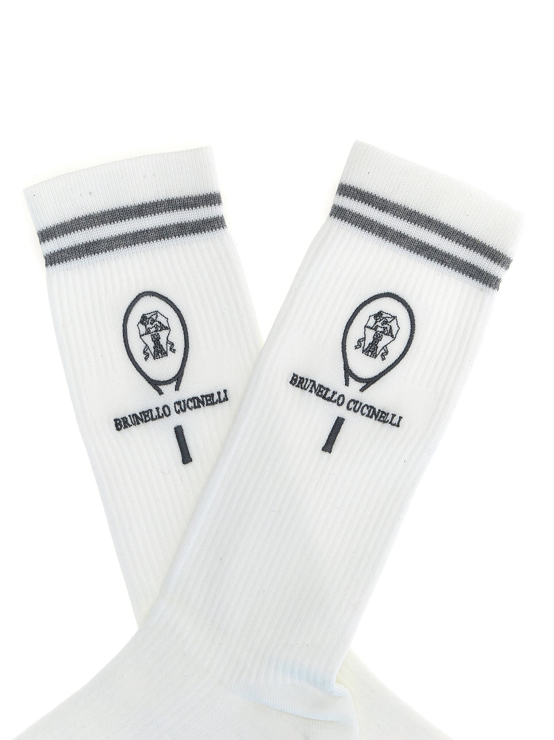 Ribbed Socks White