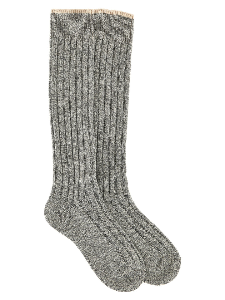 Ribbed Socks Gray