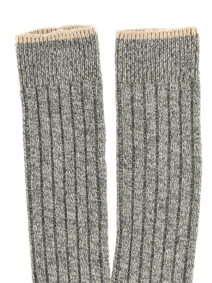 Ribbed Socks Gray