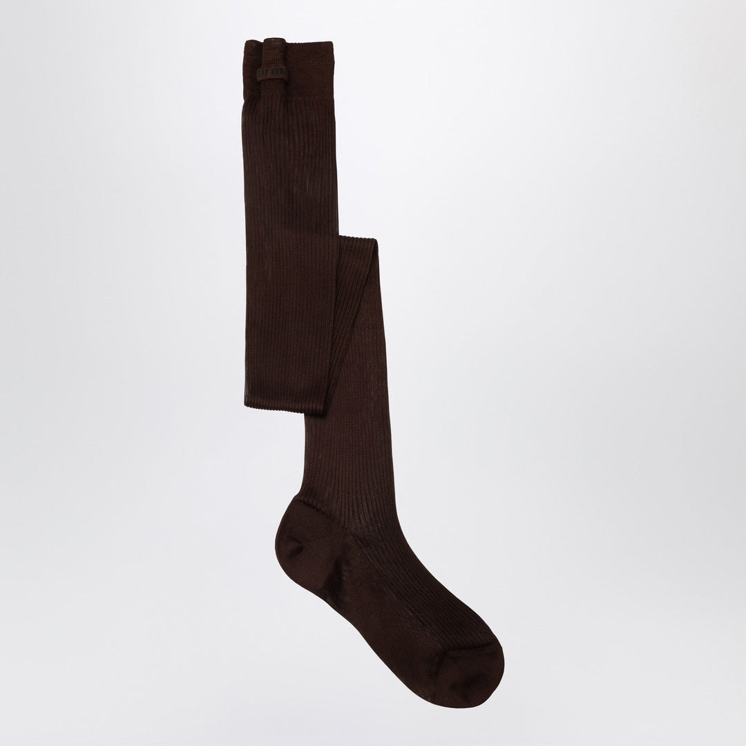 Miu Miu Socks - Brown | 4f614d21aa243bd9a956b03cfec49721997f985e