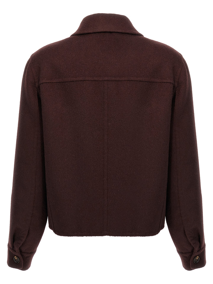 Brunello Cucinelli Monile Cashmere Coat Coats and Trench Coats - Bordeaux | 8318237ce0d5b872eef257785fce9340cd5dd373