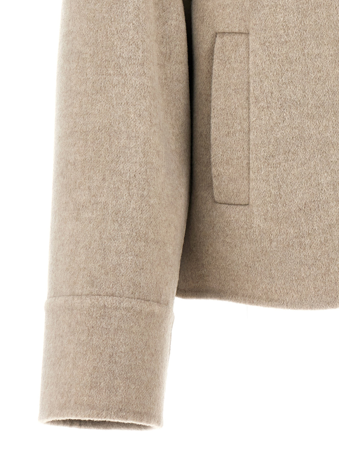 Double-Breasted Short Coat Coats, Trench Coats Beige