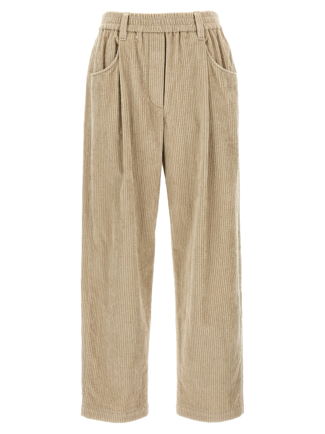 Corduroy Trousers Pants Beige