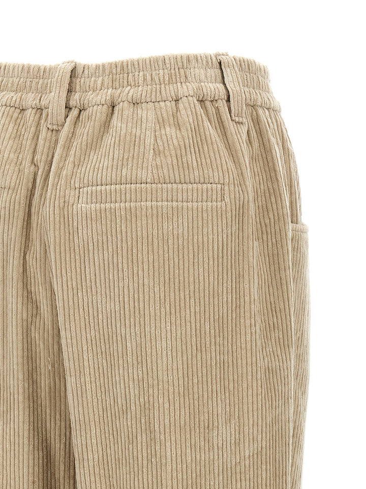 Corduroy Trousers Pants Beige