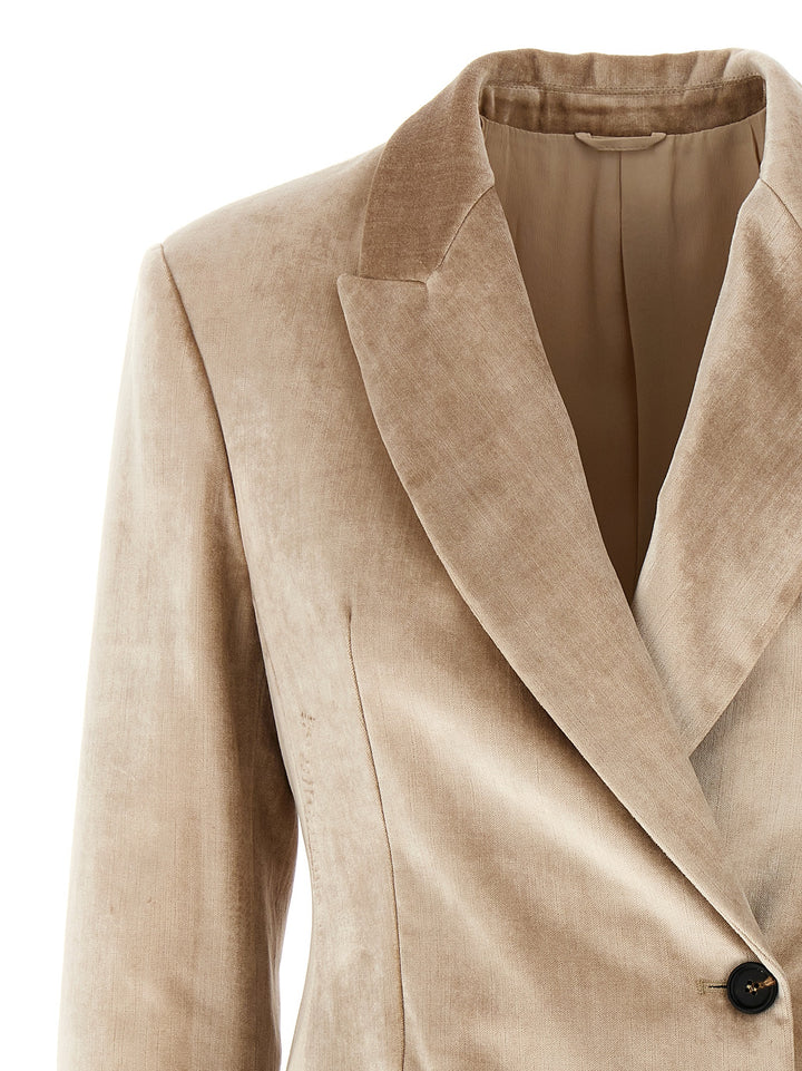 Sleek Blazer And Suits Beige