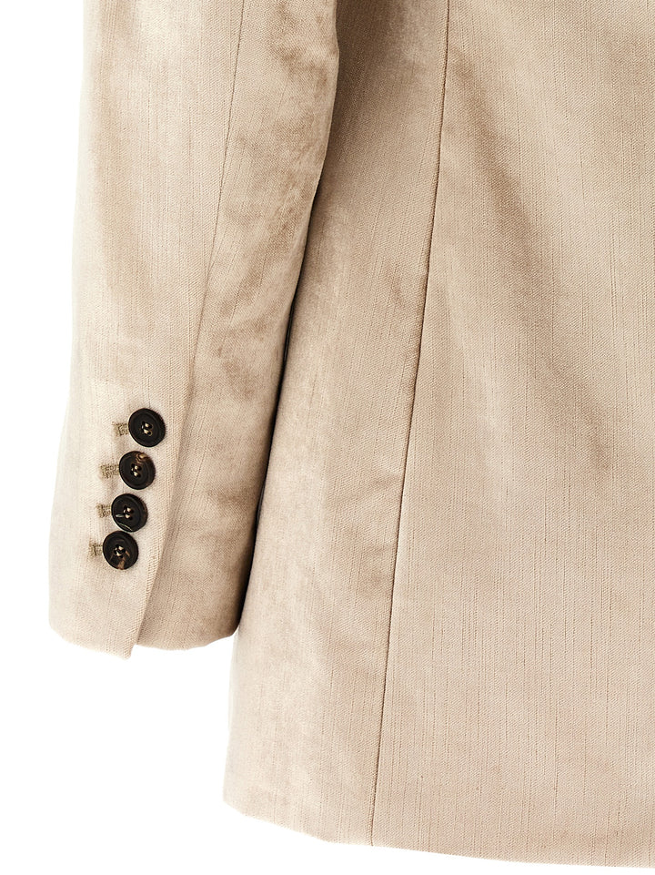 Sleek Blazer And Suits Beige