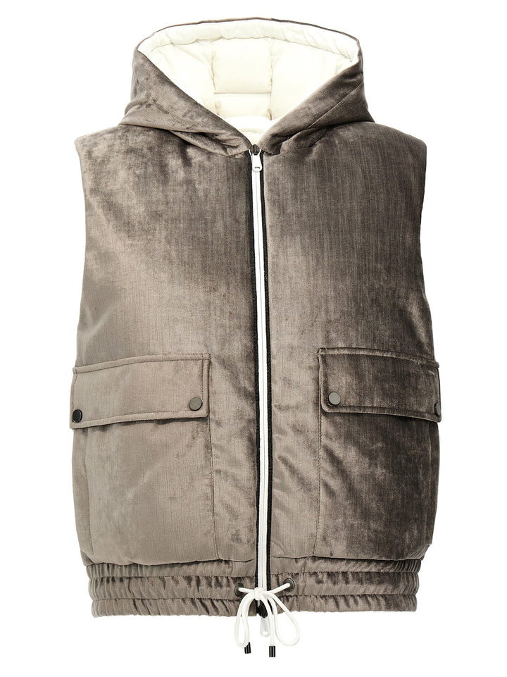 Chenille Vest Gilet Gray