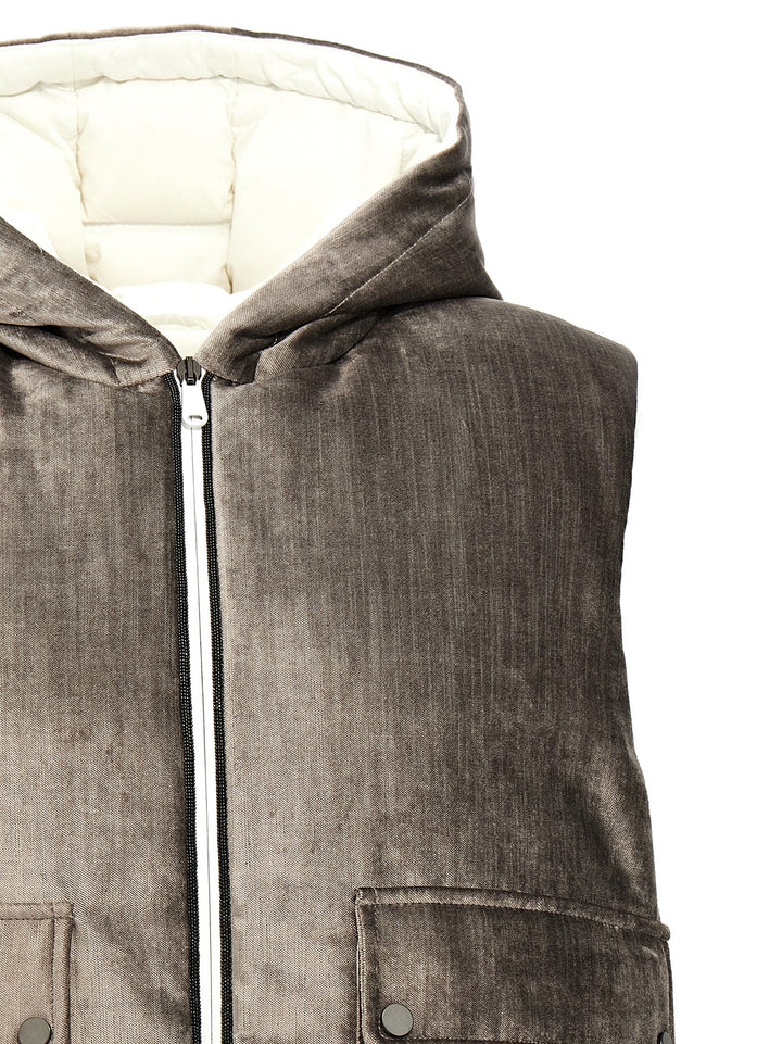 Chenille Vest Gilet Gray