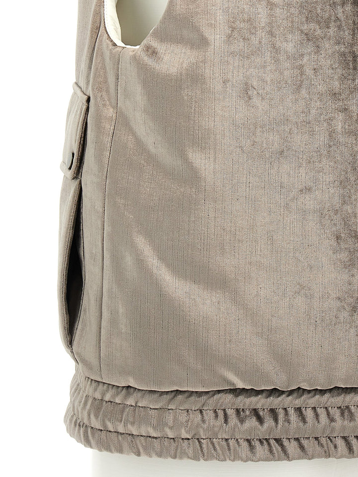 Chenille Vest Gilet Gray