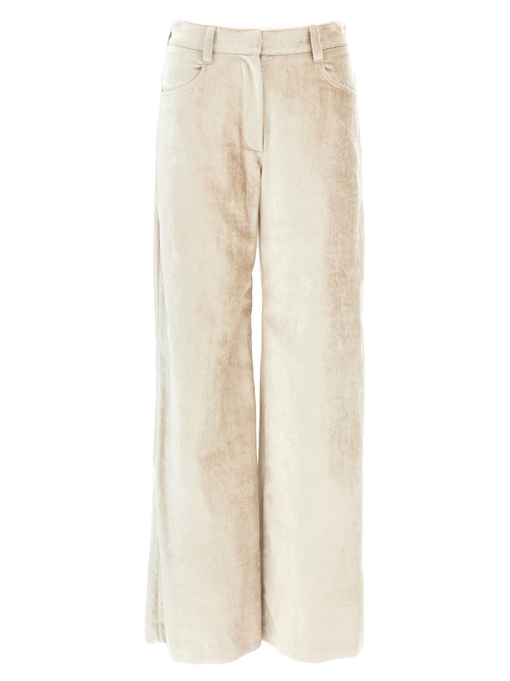 Velvet Pants Beige