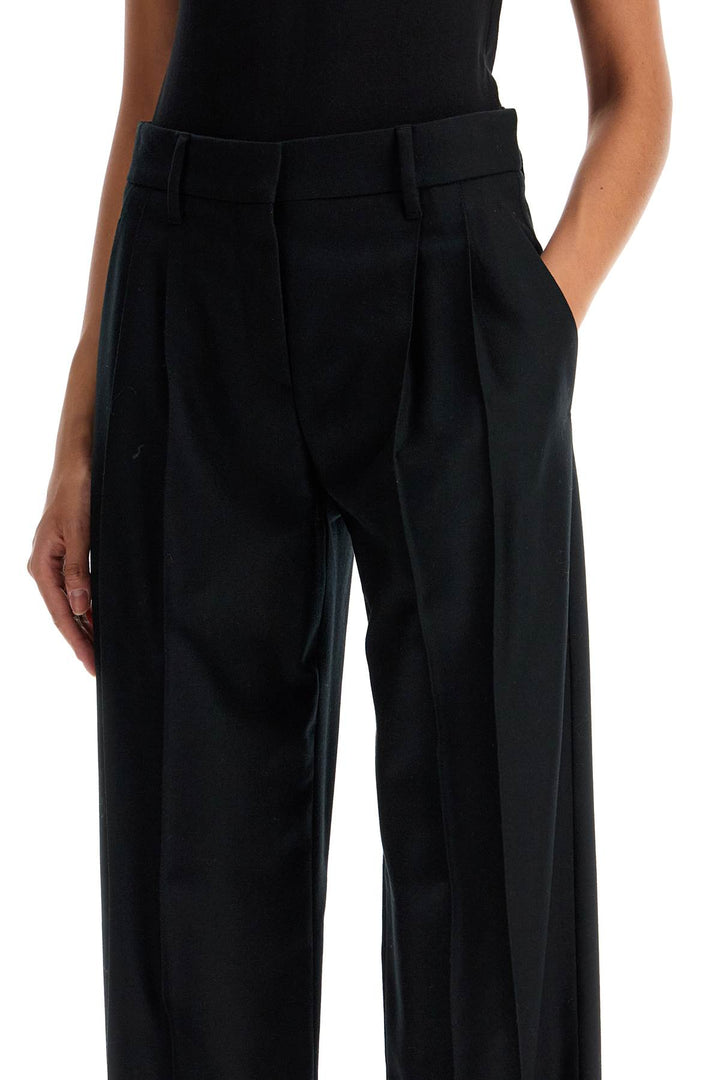 Pantaloni Loose Straight Con Monile