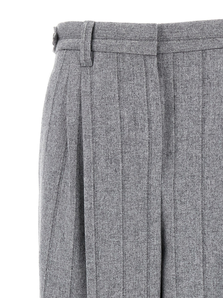 Pinstripe Pants Gray