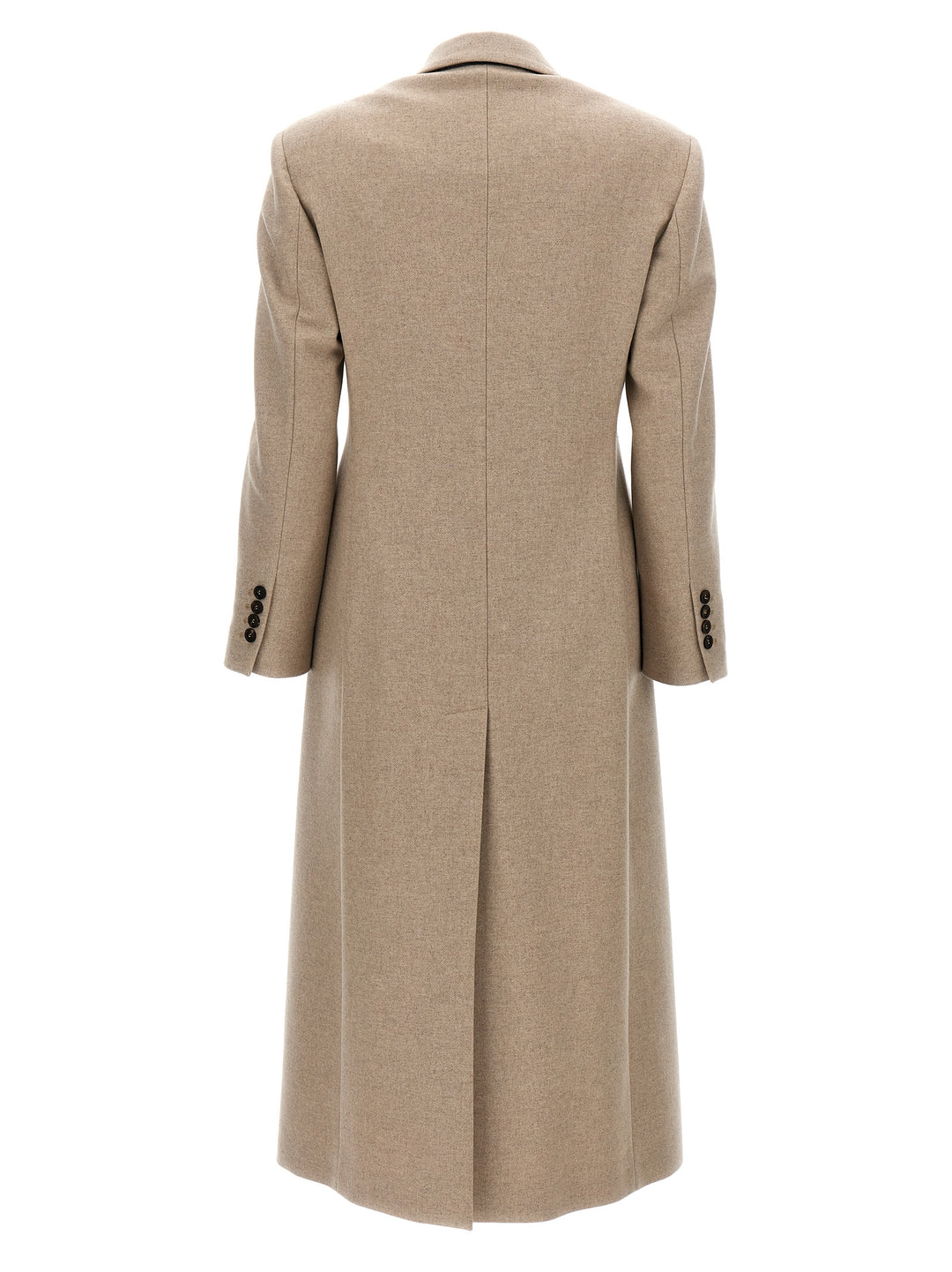 Single-Breasted Wool Coat Coats, Trench Coats Beige