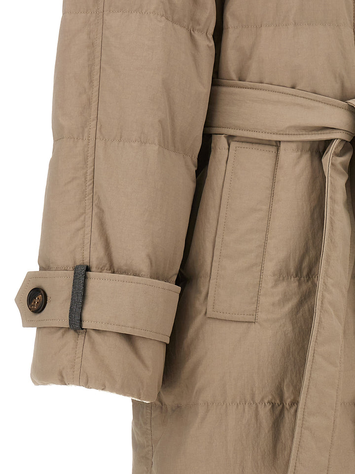 Long Down Jacket Casual Jackets, Parka Beige