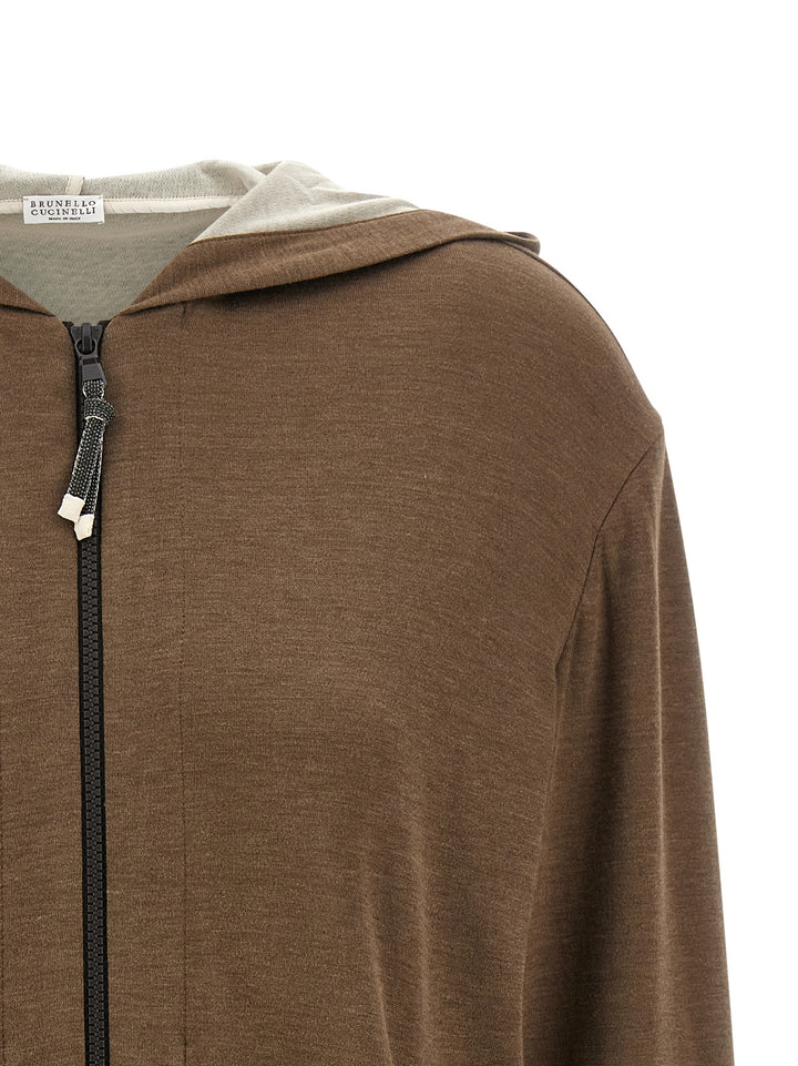 Brunello Cucinelli Monile Hoodie Sweatshirt - Brown | e69e2d1a7b5f1f36101f944b8856caf52551e435