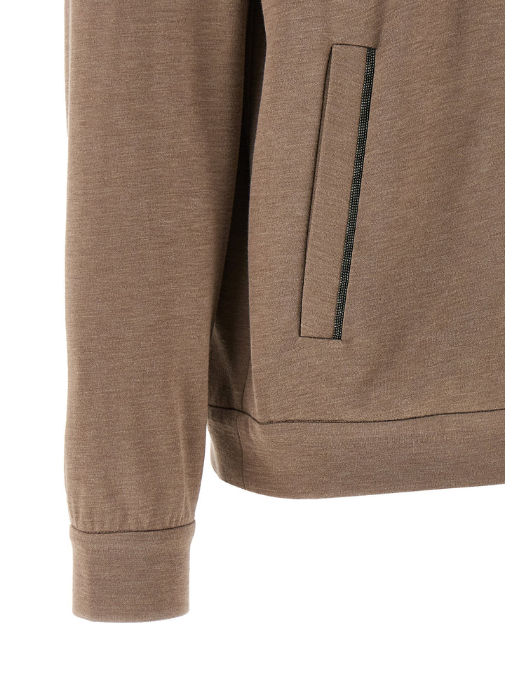 Brunello Cucinelli Monile Hoodie Sweatshirt - Brown | 86b54479a690cb59dae22d8798a97696cf92cda5