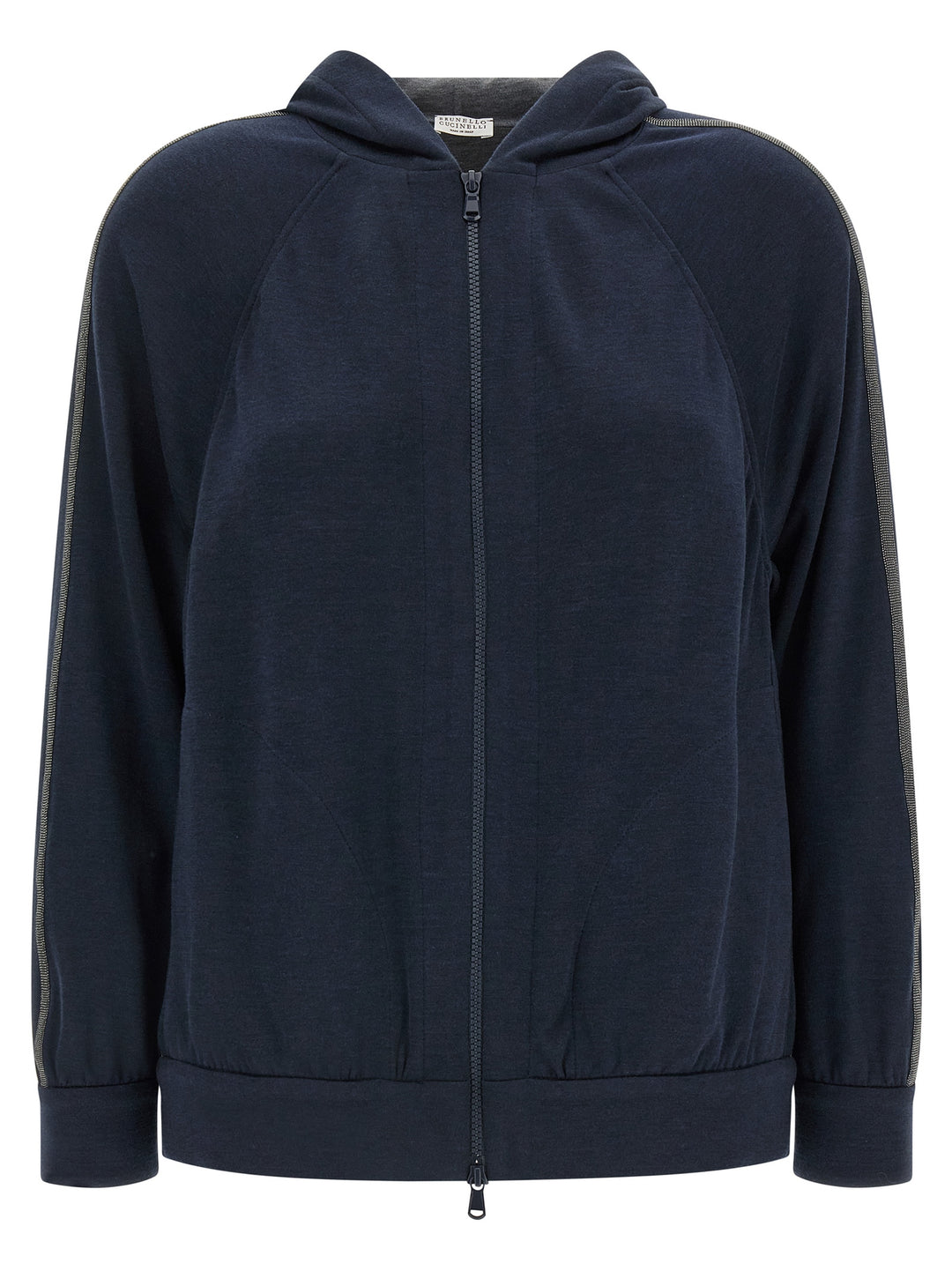 Brunello Cucinelli Monile Hoodie Sweatshirt - Blue | 9601f679331b81d12d17dff78ffde341265cb690