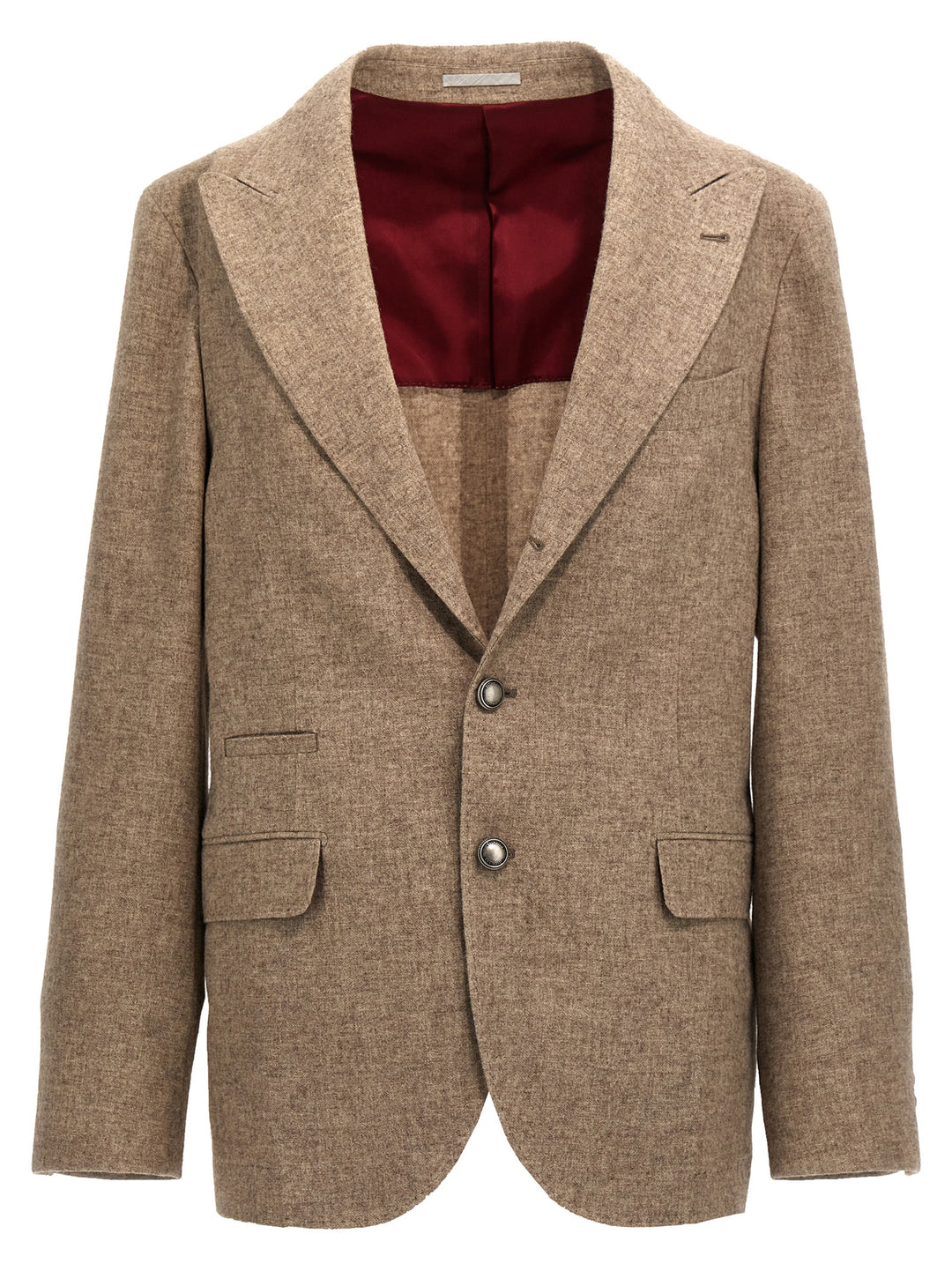 Single-Breasted Yack Blazer Beige