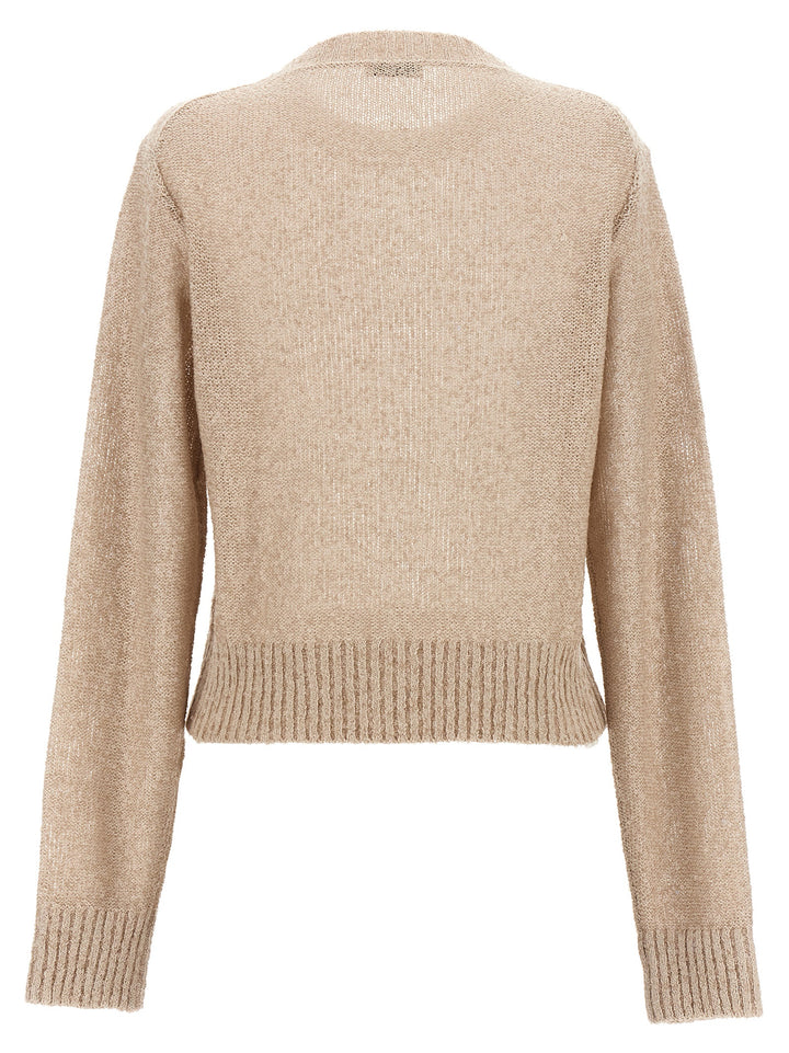 Micro Sequin Sweater Sweater, Cardigans Beige