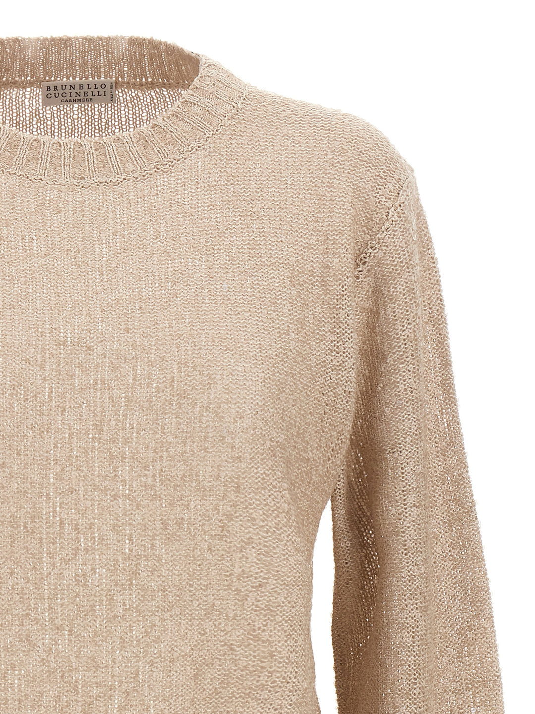 Micro Sequin Sweater Sweater, Cardigans Beige