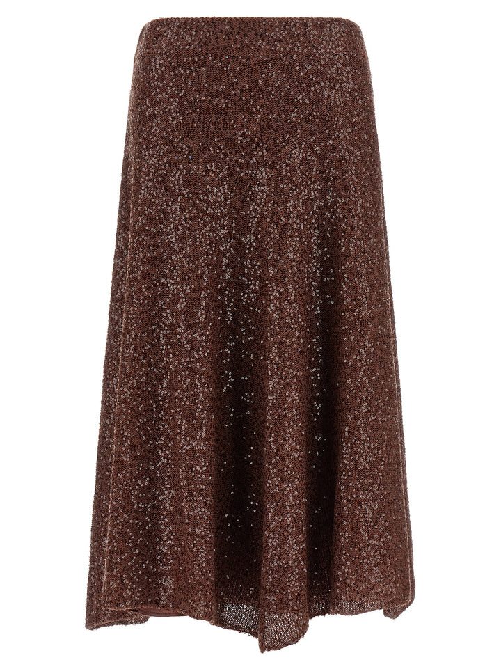 Brunello Cucinelli Micro-Sequin Skirt Skirts - Pink | 370e2c967c2f1a8c9f2ce2fa0147517315912774
