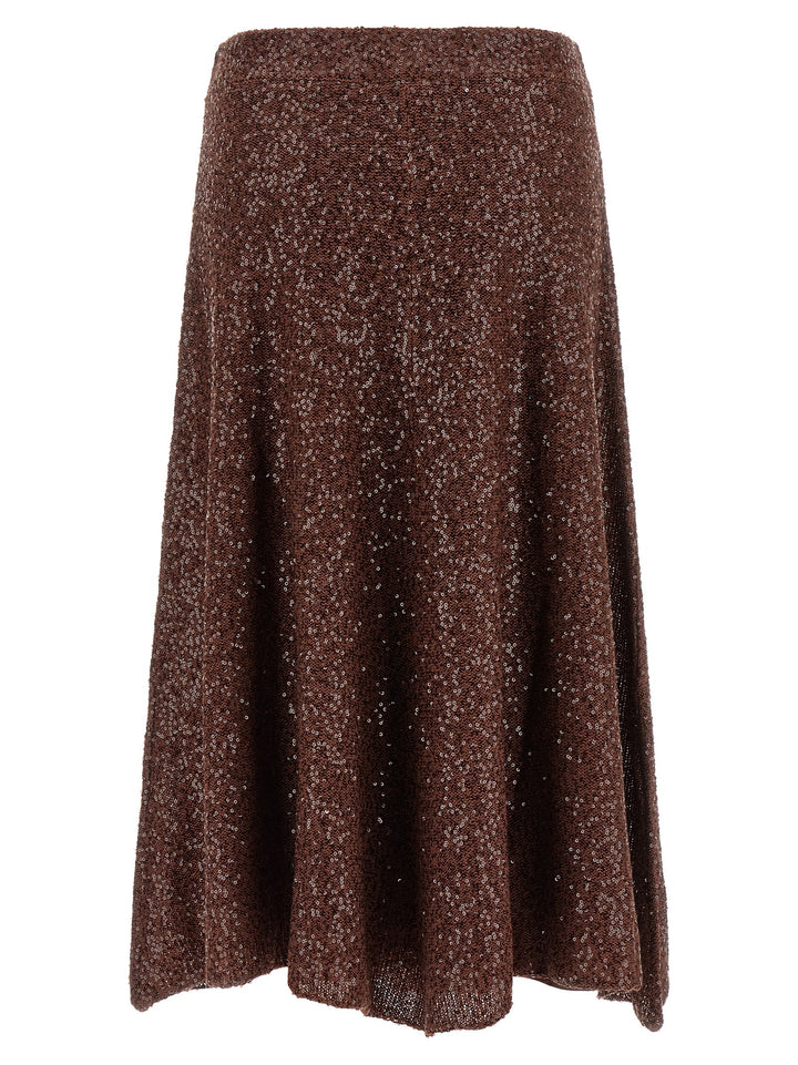 Brunello Cucinelli Micro-Sequin Skirt Skirts - Pink | 70bfca94228ab980f7a4e544c6855929c9e3ea99