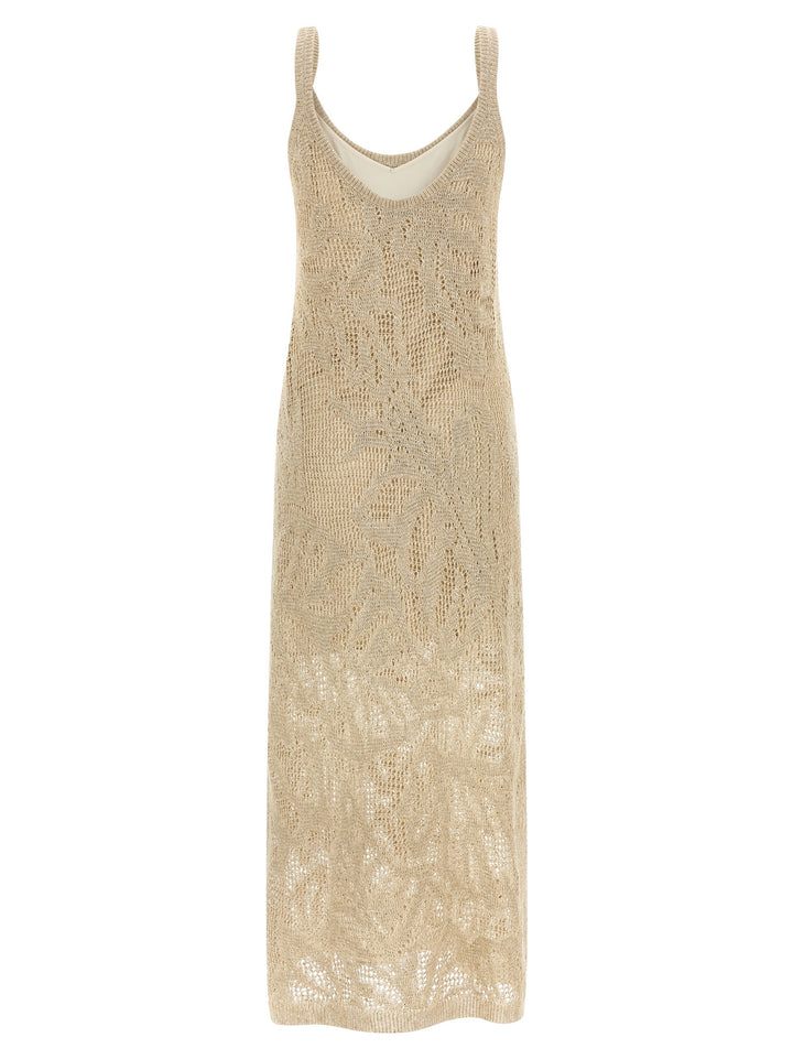 Brunello Cucinelli Crochet Dress Dresses - Beige | db536e32d19ce4fd642cce58dc778527ae47815e