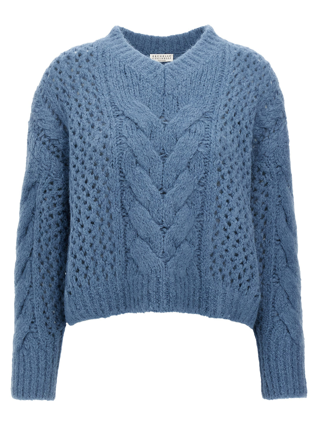 Worked Sweater Sweater, Cardigans Light Blue