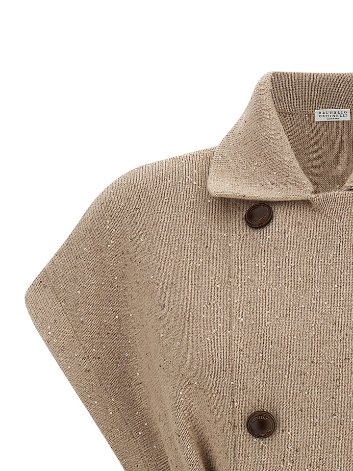 Brunello Cucinelli Diamante Sweaters and Cardigans - Beige | 734c399f10b8bcd99c6fc833c03cf0fababa392a