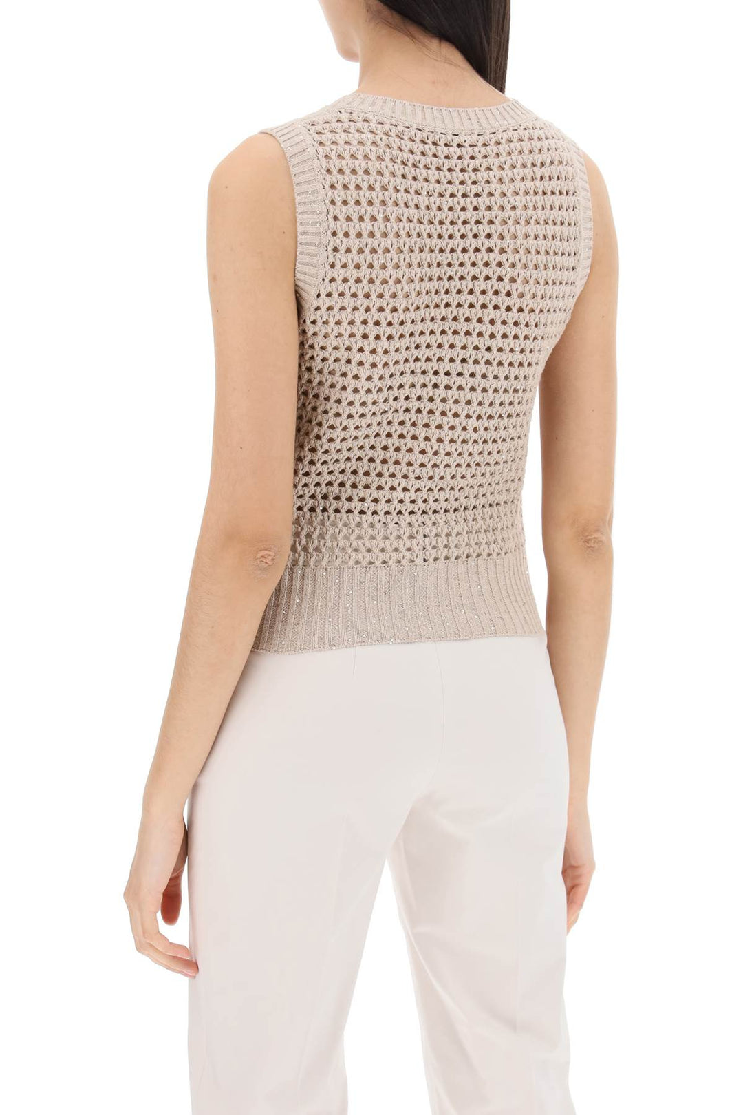 Top In Maglia A Rete Dazzling Net