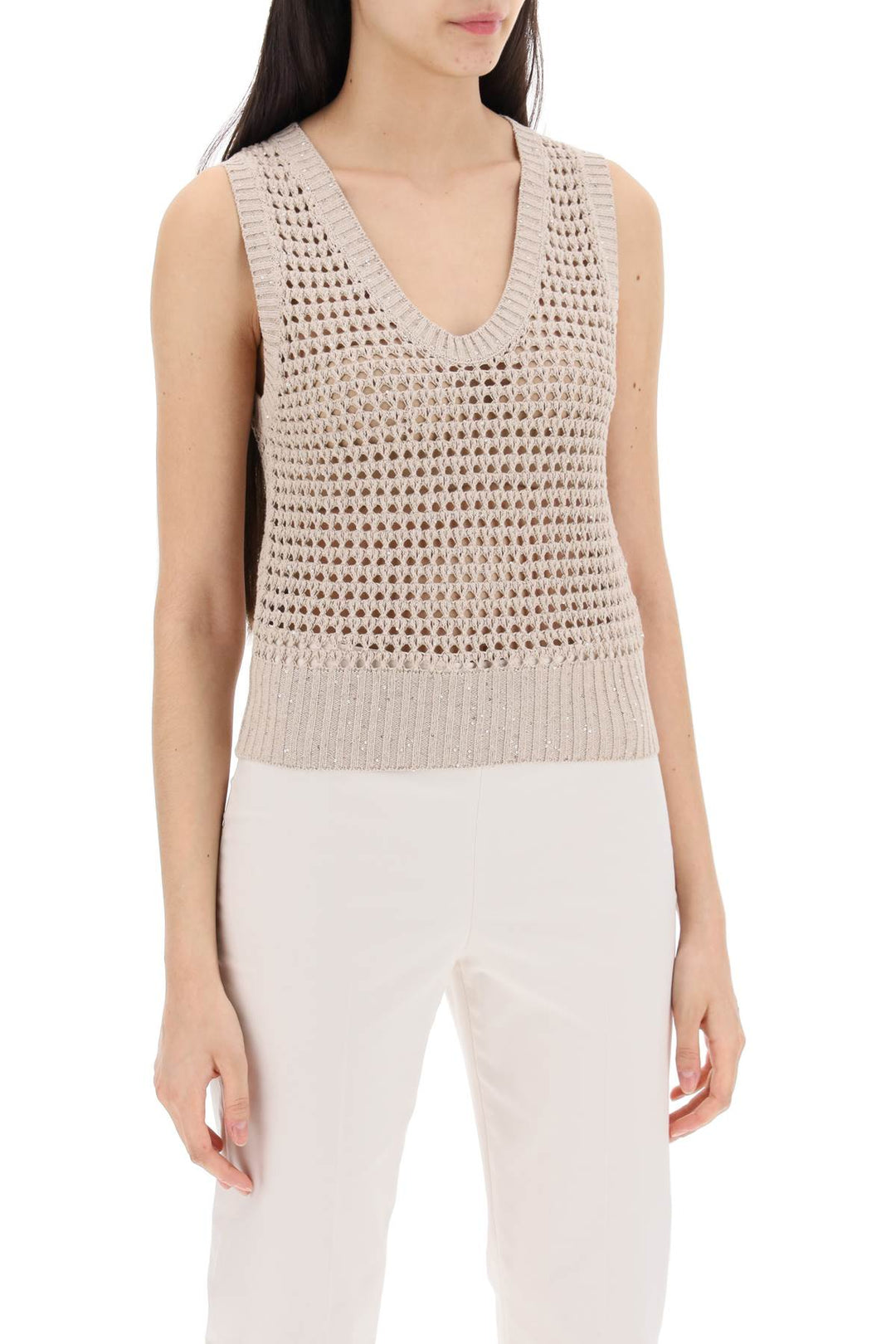 Top In Maglia A Rete Dazzling Net