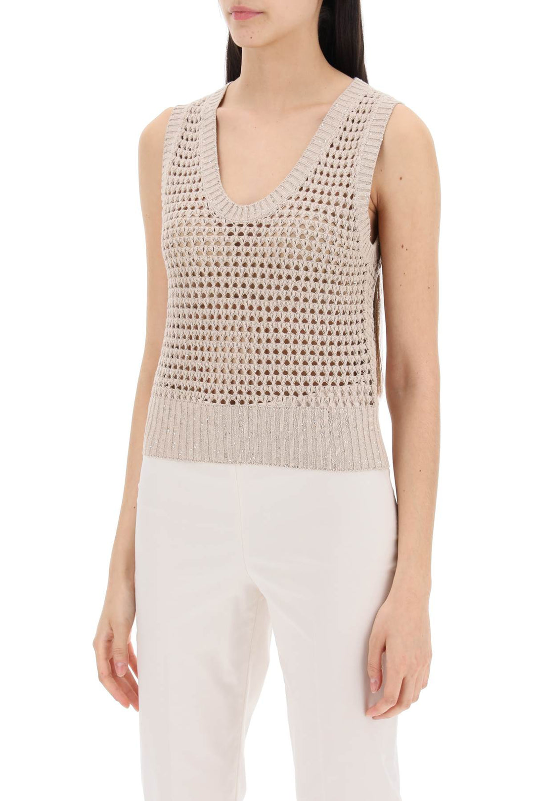 Top In Maglia A Rete Dazzling Net