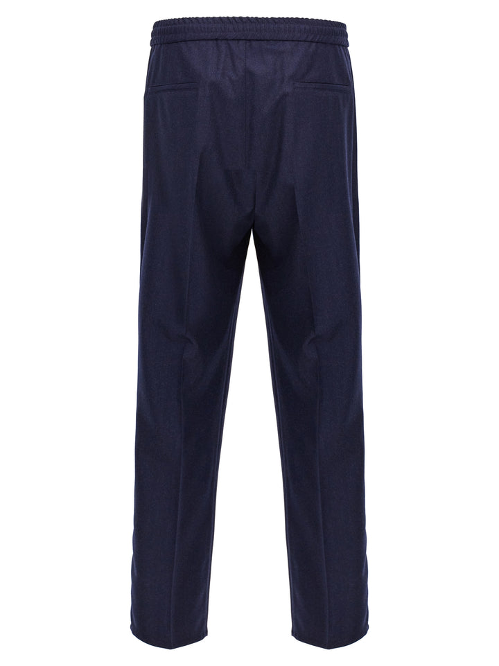 Front Pleat Pants Blue