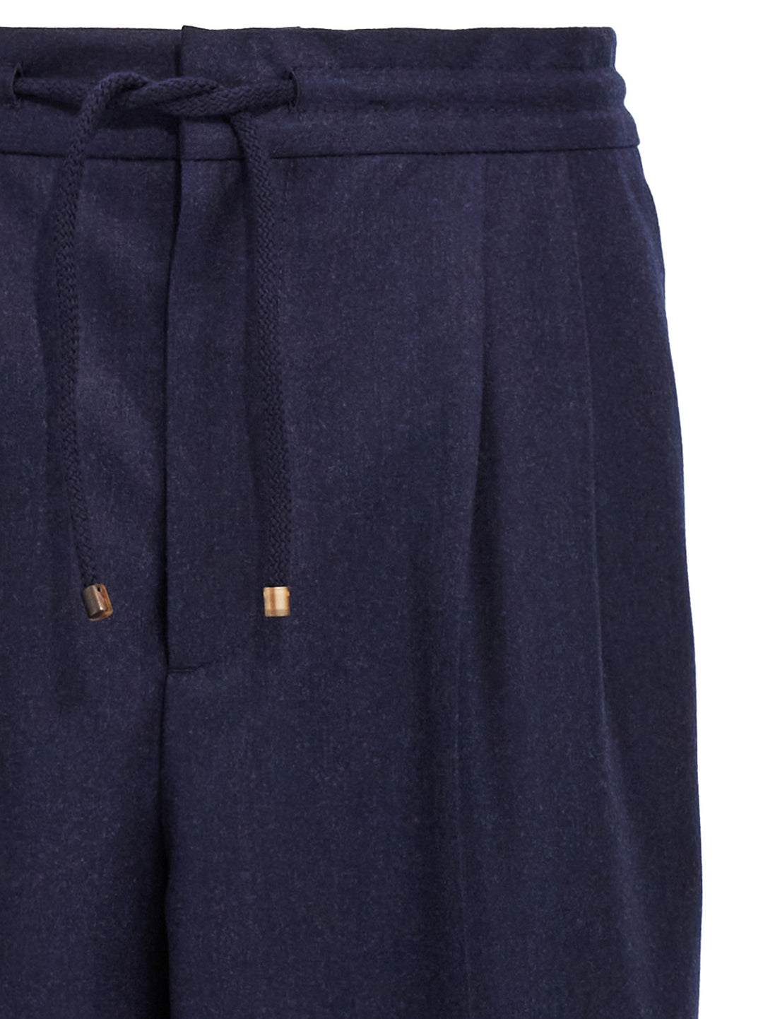 Front Pleat Pants Blue