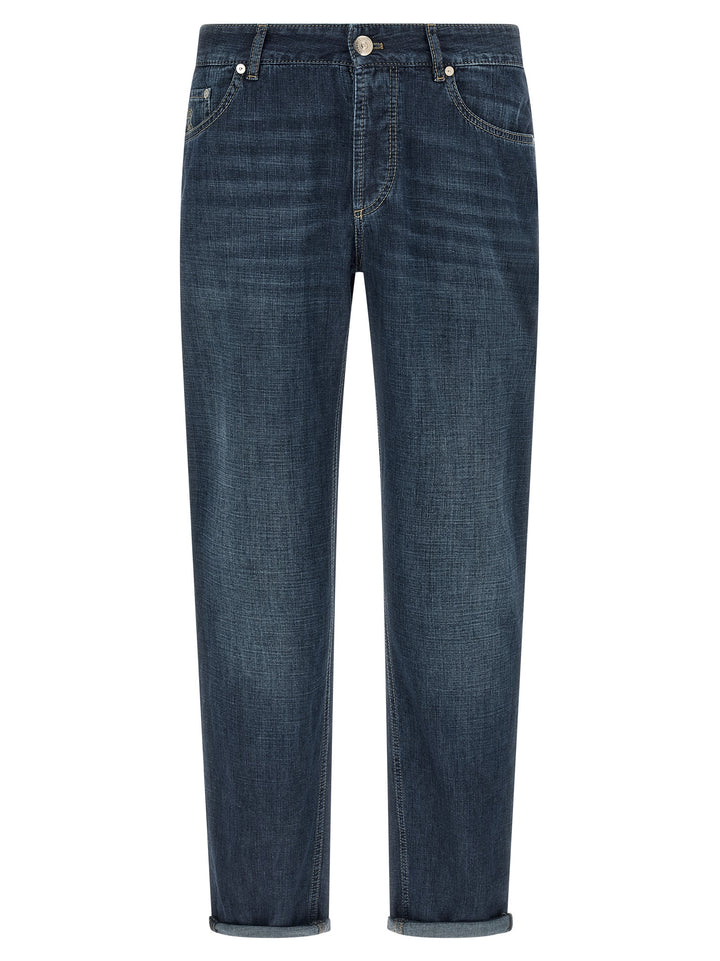 Brunello Cucinelli Japanese Denim Jeans - Blue | 96d4d31a0a5445e7a6f8f01056cee29af581c7a6