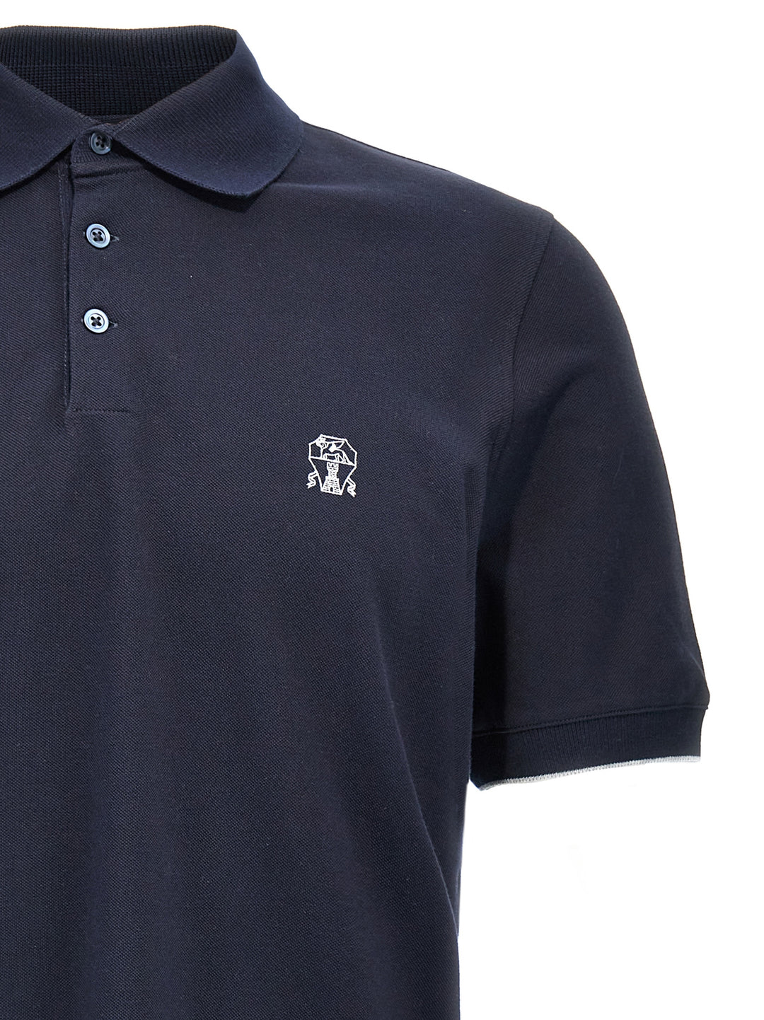 Logo Piqué  Shirt Polo Blue