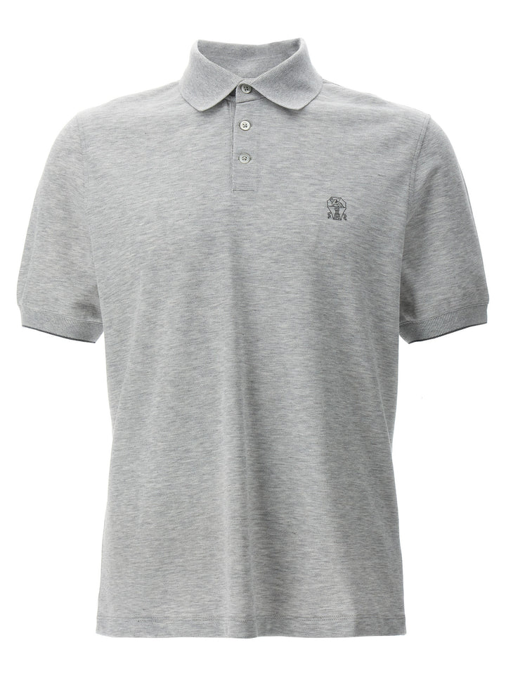 Logo Piqué  Shirt Polo Gray