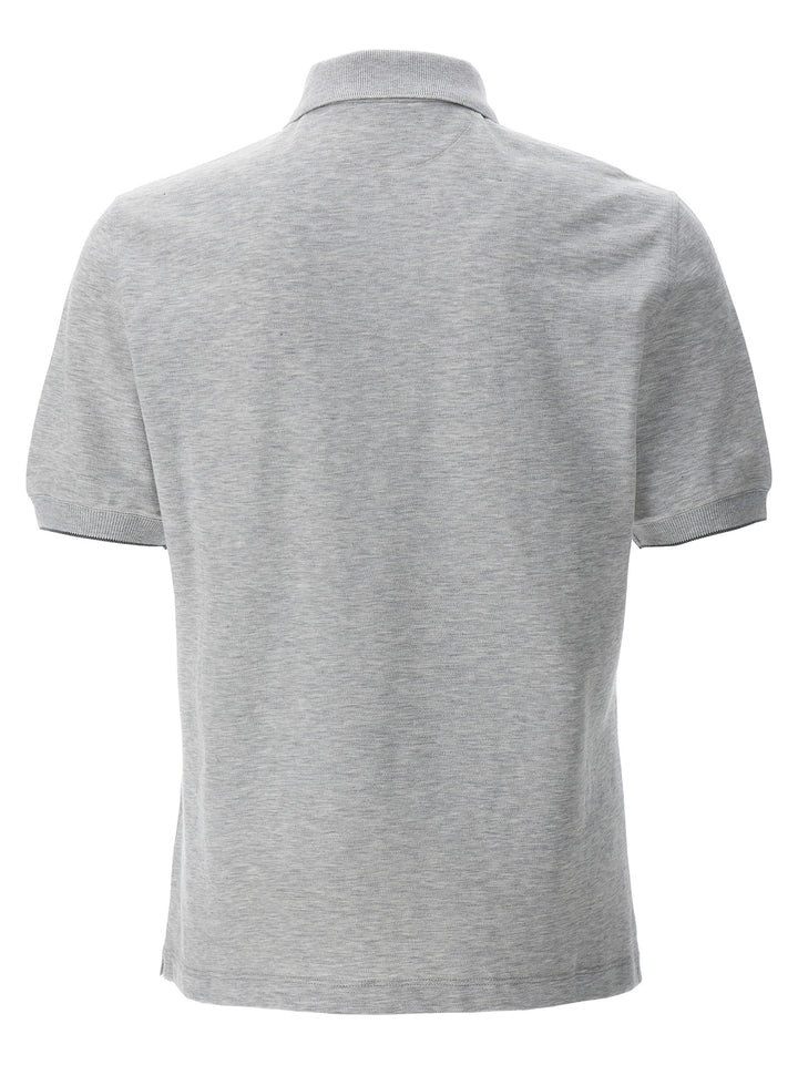 Logo Piqué  Shirt Polo Gray