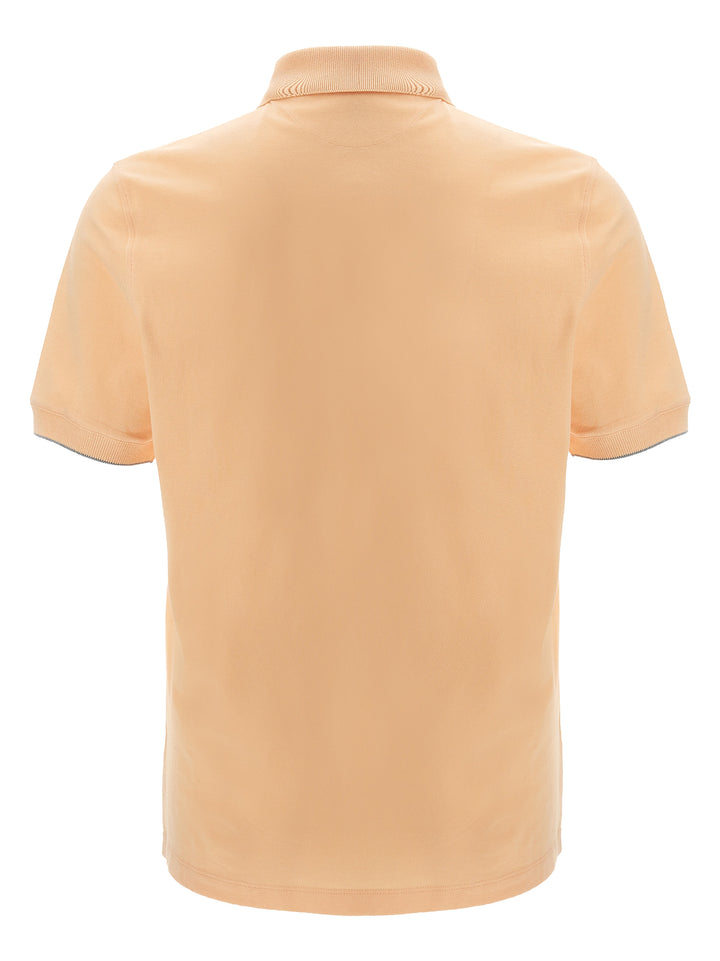 Logo Piqué  Shirt Polo Orange