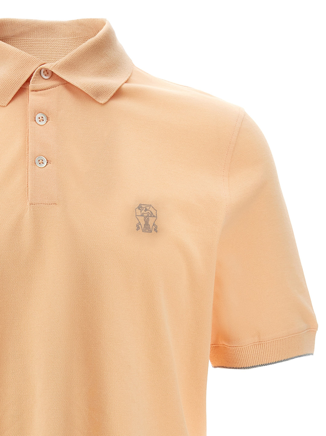 Logo Piqué  Shirt Polo Orange