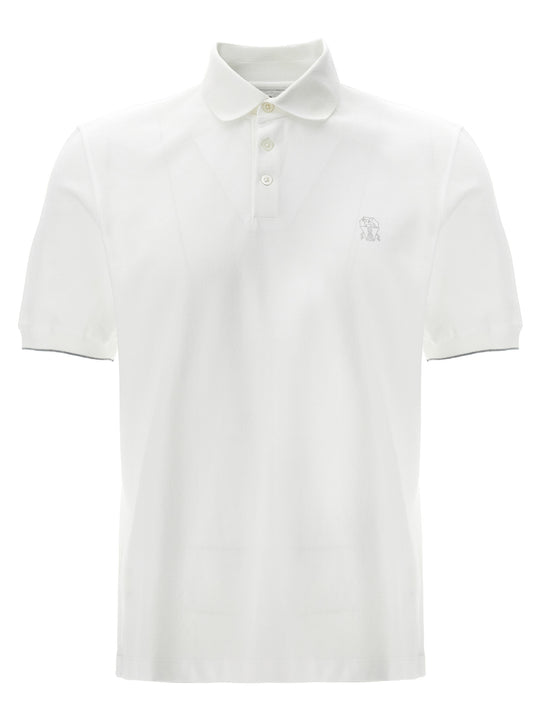 Logo Piqué Shirt Polo White