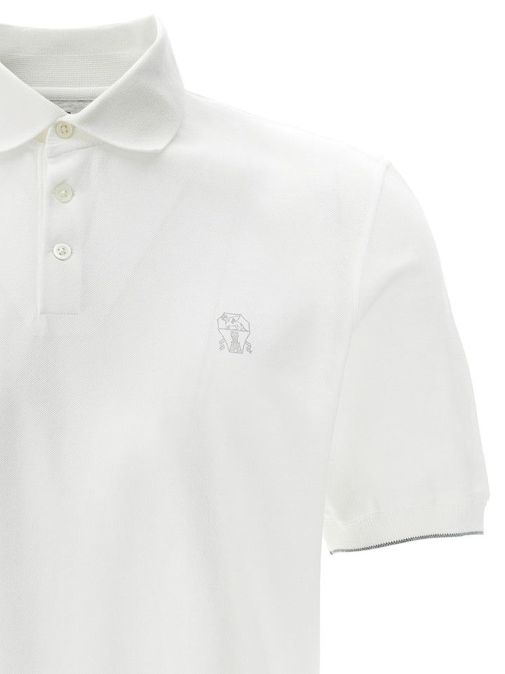 Logo Piqué  Shirt Polo White